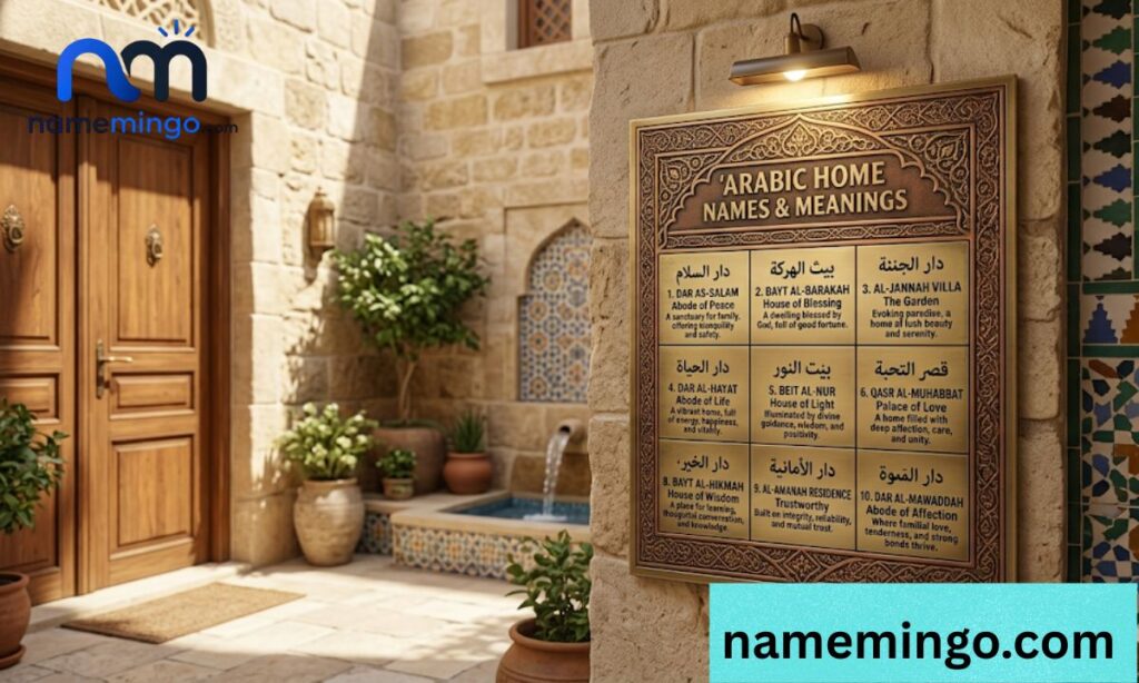 Arabic Home Names with Meaning