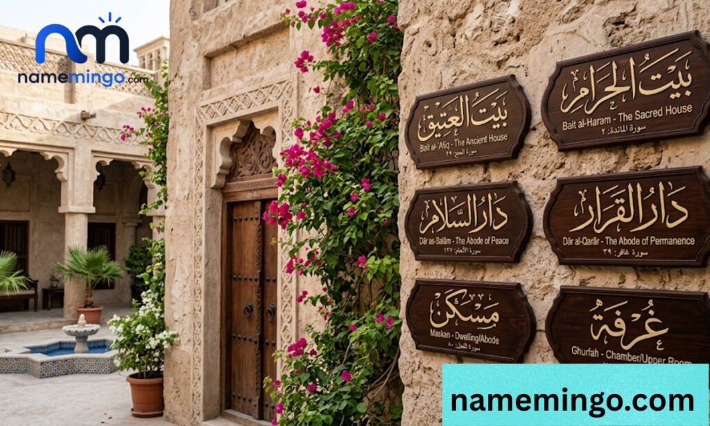 Arabic house names mentioned in Quran