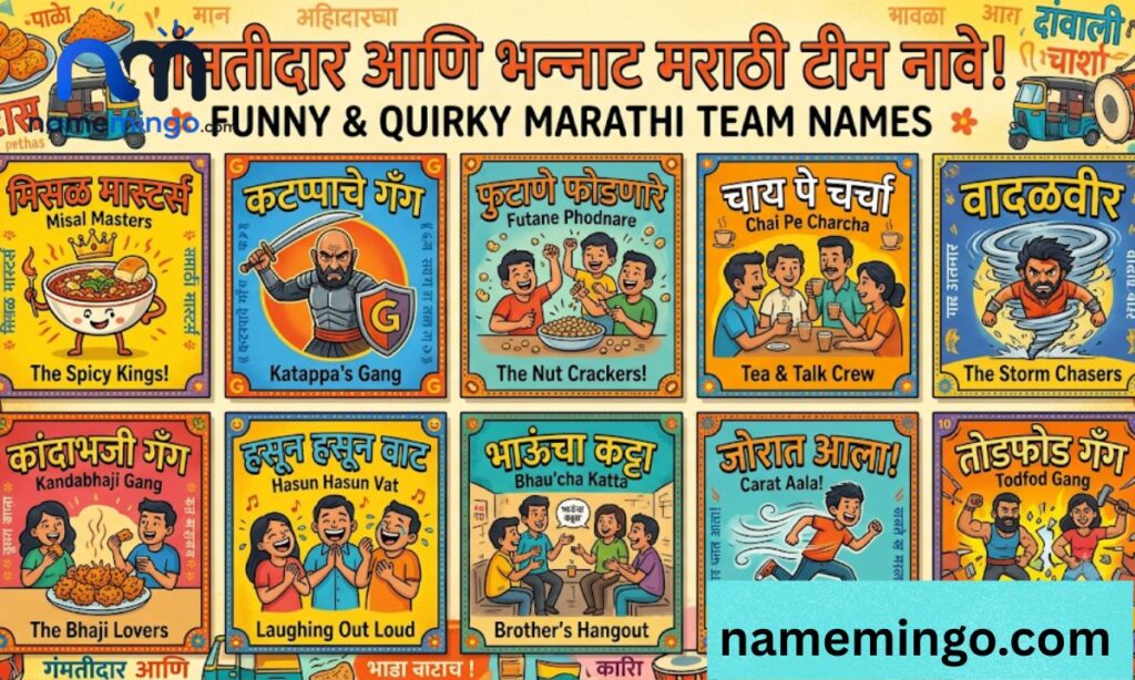 Funny & Quirky Marathi Team Names