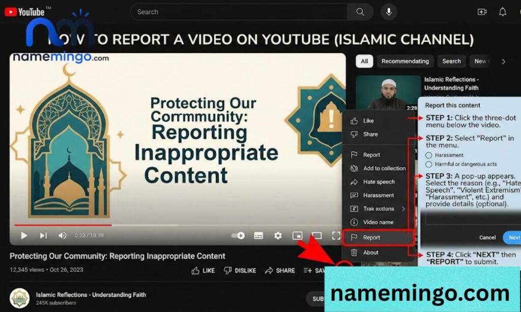 How to Report an Islamic Channel on YouTube
