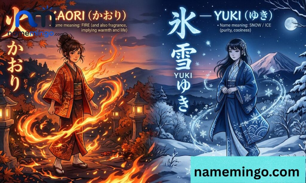 Japanese girl names that mean fire and ice
