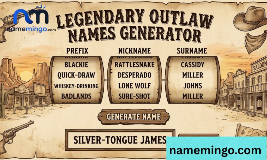 Legendary Outlaw Names Generator