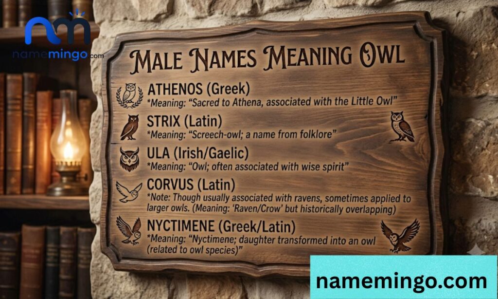 Male Names That Mean Owl