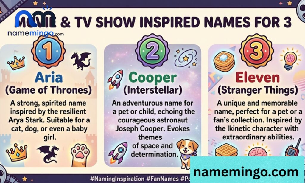 Movie & TV Show Inspired Names for 3