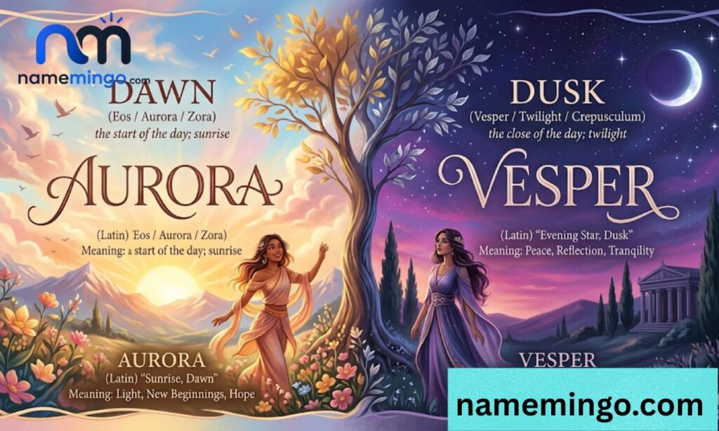 Names Meaning Dawn and Dusk