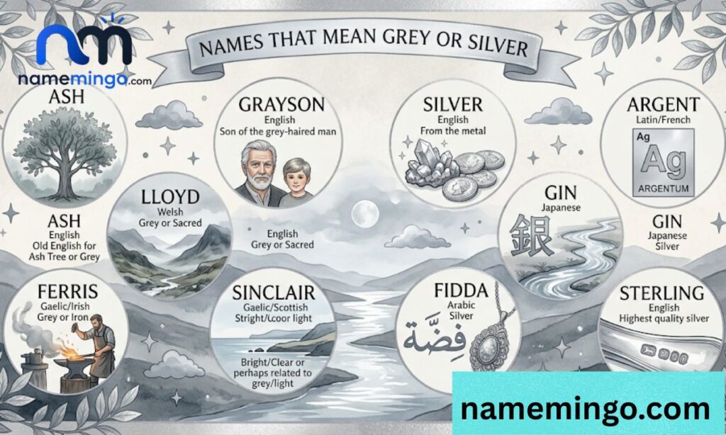 Names That Mean Grey or Silver