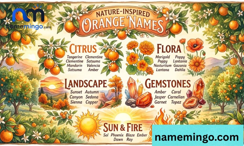 Nature-Inspired Orange Names