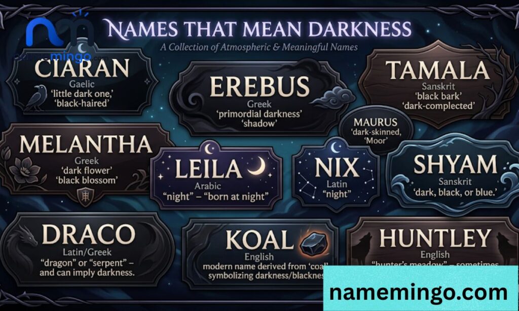what are names that mean darkness