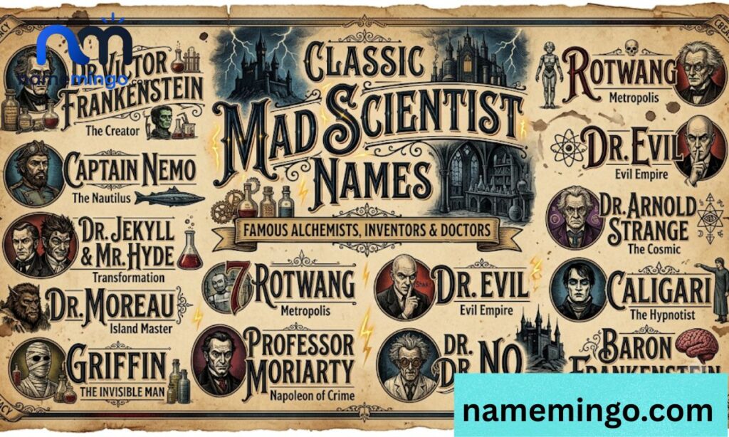 Classic Mad Scientist Names