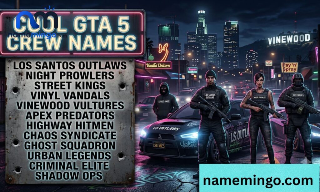 Cool GTA 5 Crew Names
