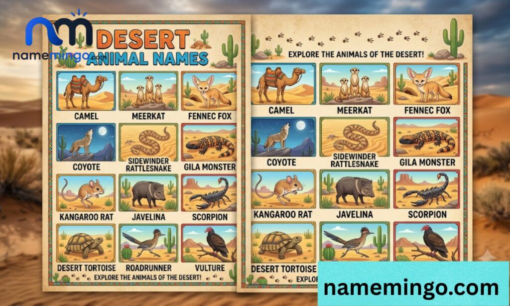Desert Animal Names