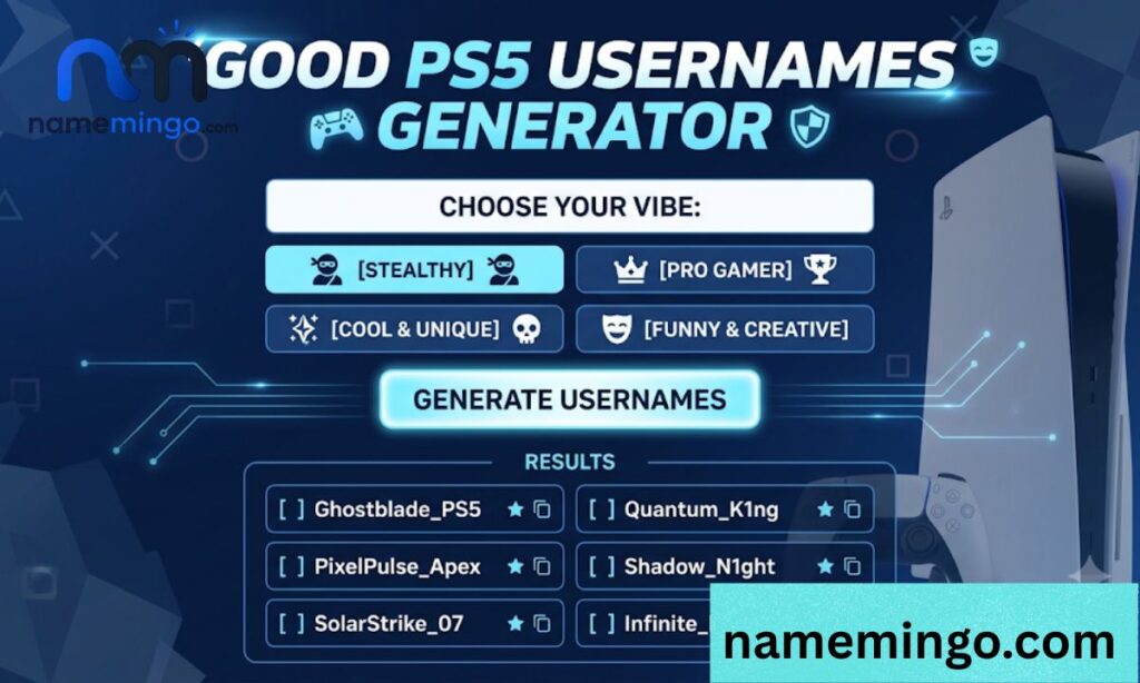 Good PS5 usernames Generator