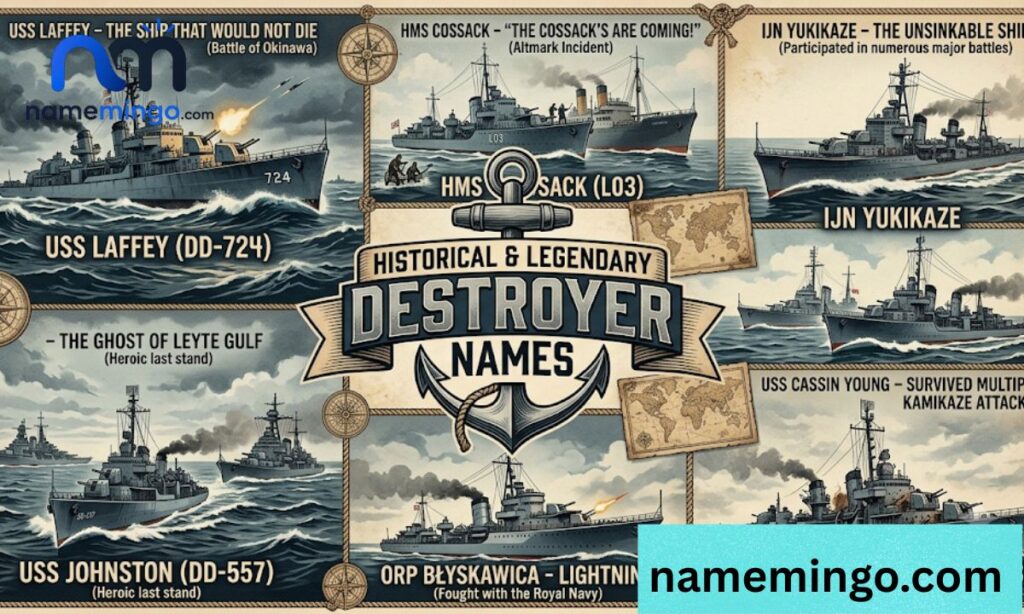 Historical & Legendary Destroyer Names