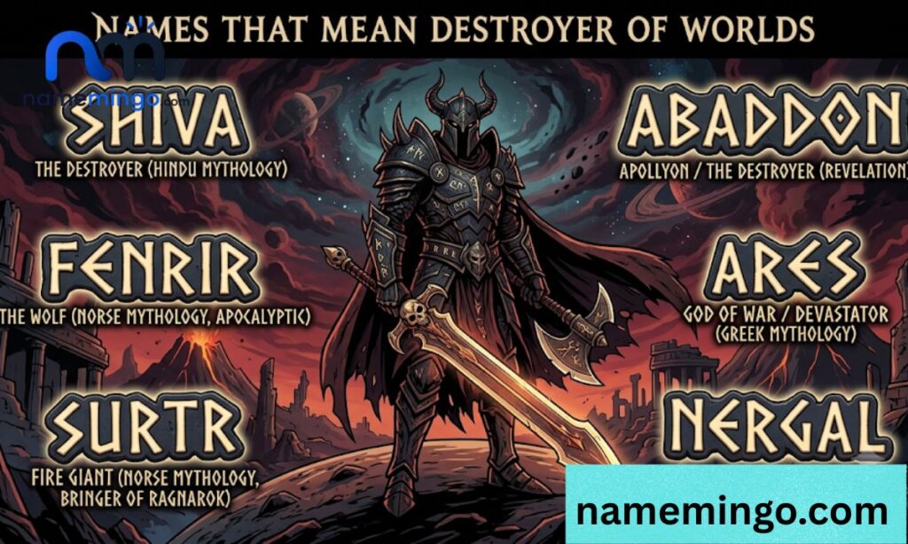 Names that mean destroyer of worlds
