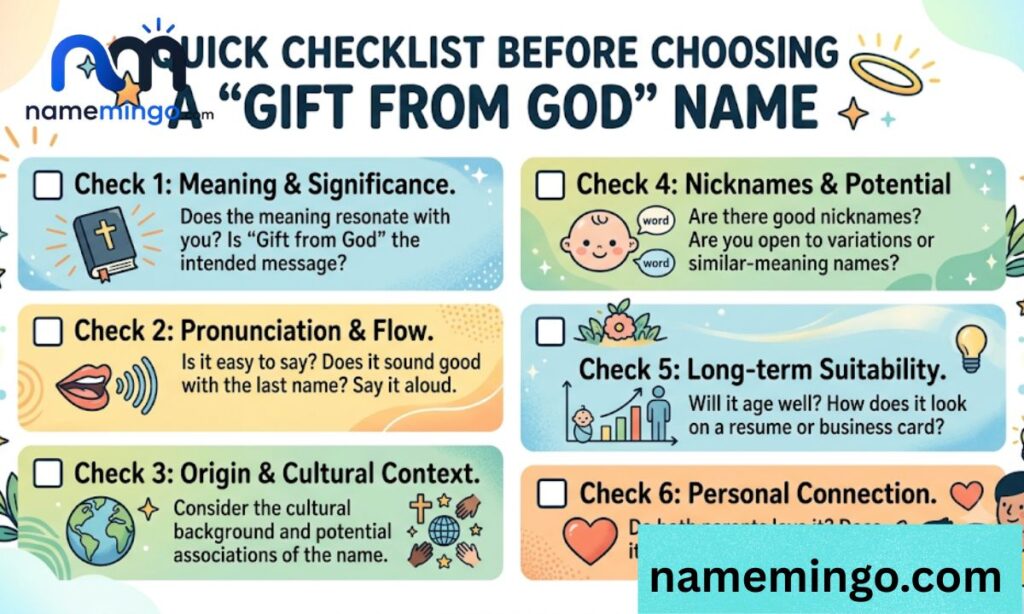 Quick Checklist Before Choosing a Gift From God Name