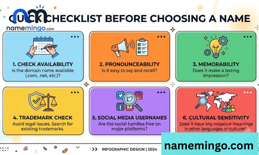Quick Checklist Before Choosing a Name