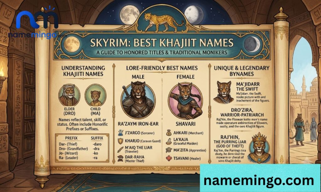 Skyrim Best Khajiit Names