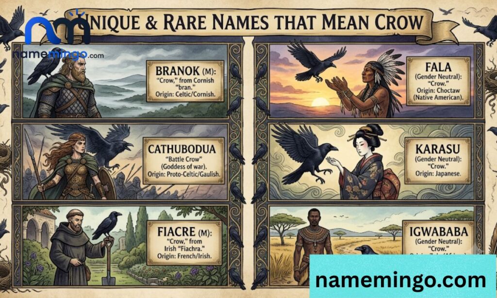 Unique & Rare Names That Mean Crow