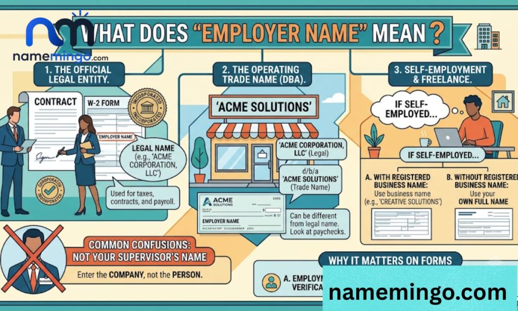 What Does Employer Name Mean