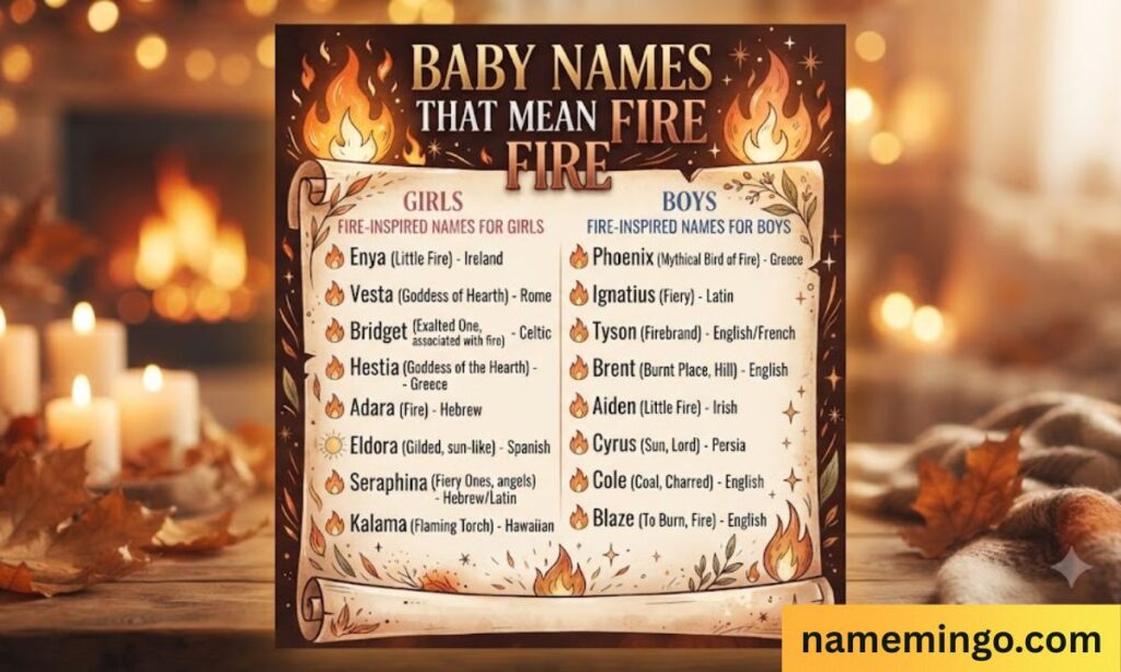 baby names that mean fire