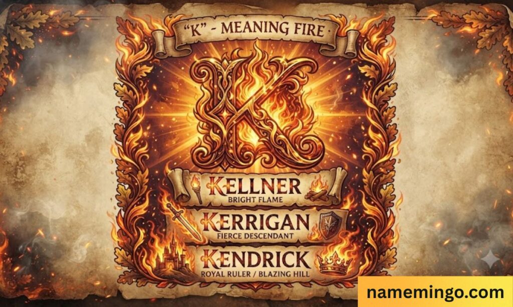 last names starting with k that mean fire_