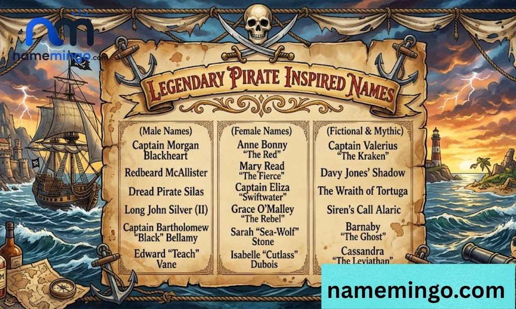 Legendary Pirate Inspired Names
