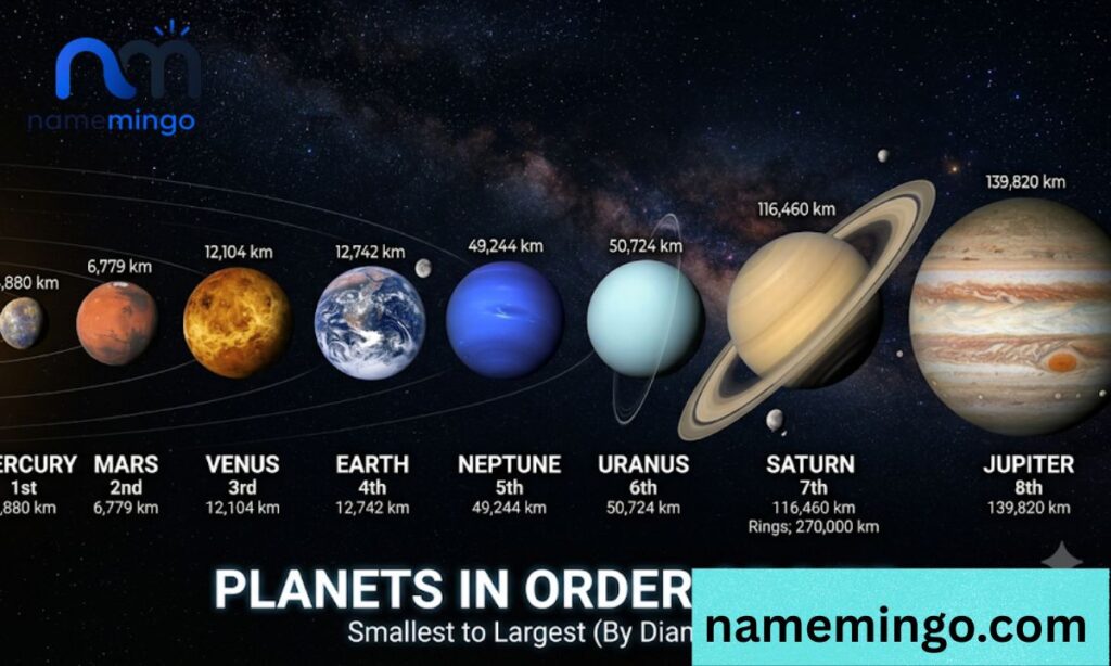 Planets in Order of Size