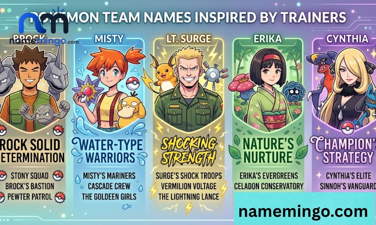 Pokemon Team Names Inspired by Trainers