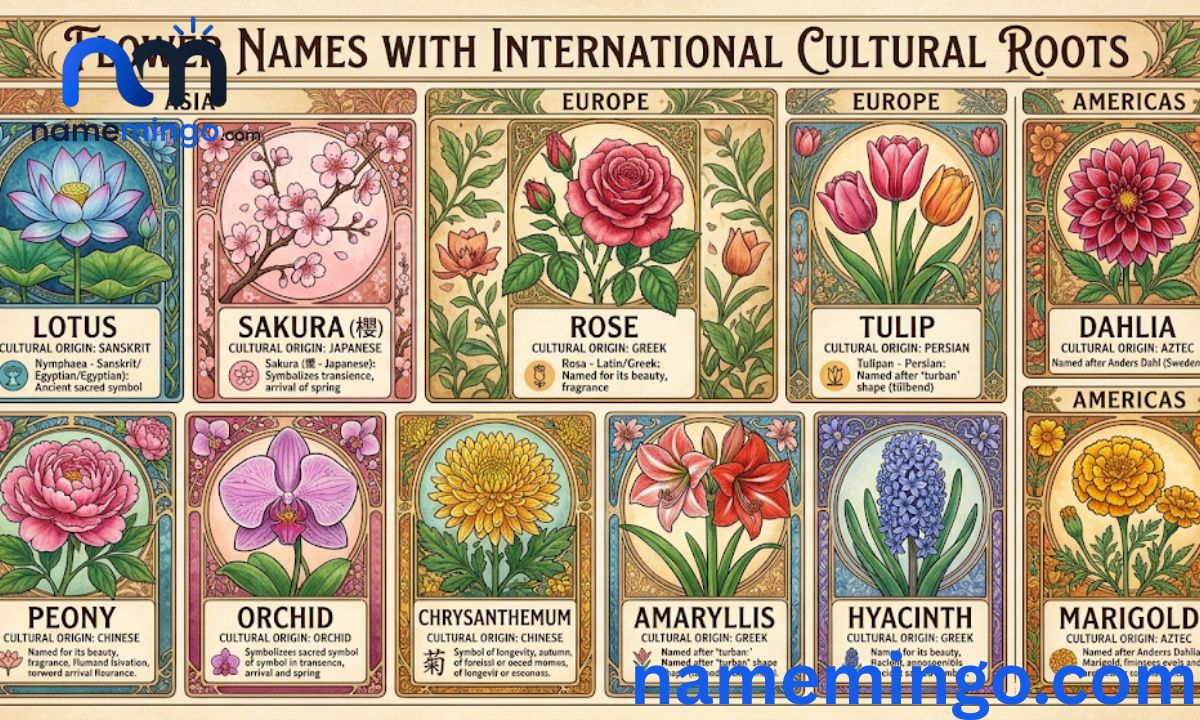 Flower Names with International Cultural Roots
