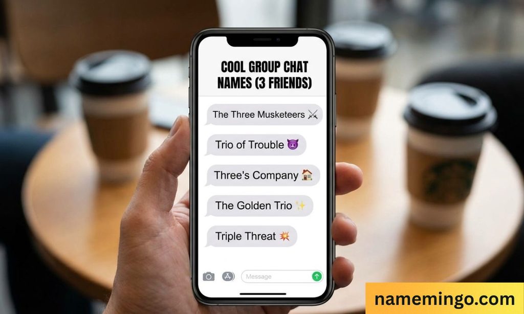 cool group chat names for 3 friends_