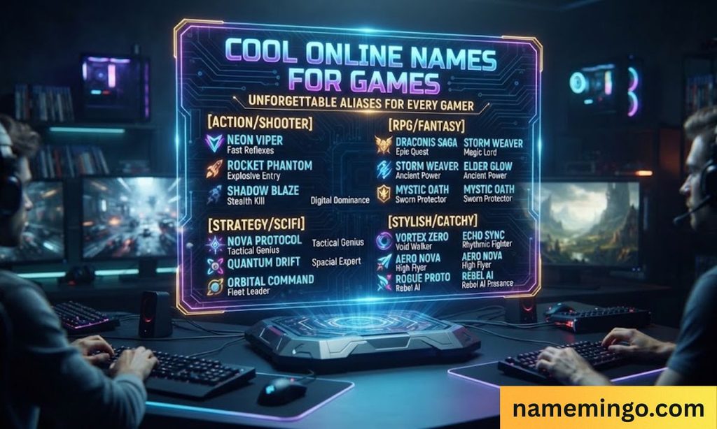cool online names for games_