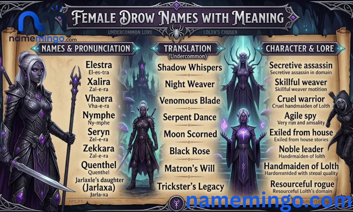 Female Drow Names With Meaning