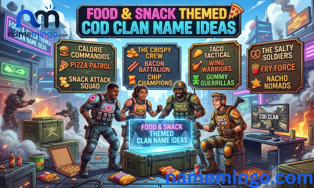 Food & Snack Themed COD Clan Name Ideas 🍕