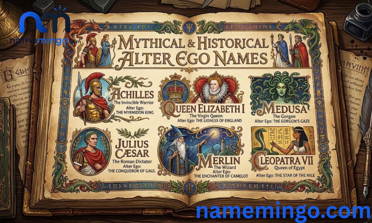 Mythical Historical Alter Ego Names