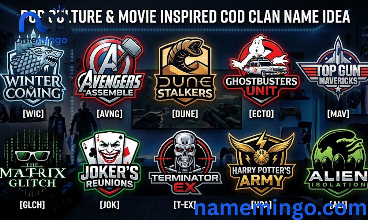 Pop Culture & Movie Inspired COD Clan Name Ideas 🎬