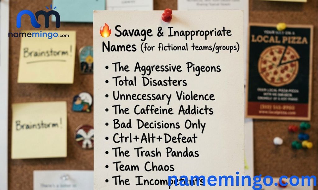 🔥 Savage & Inappropriate Names