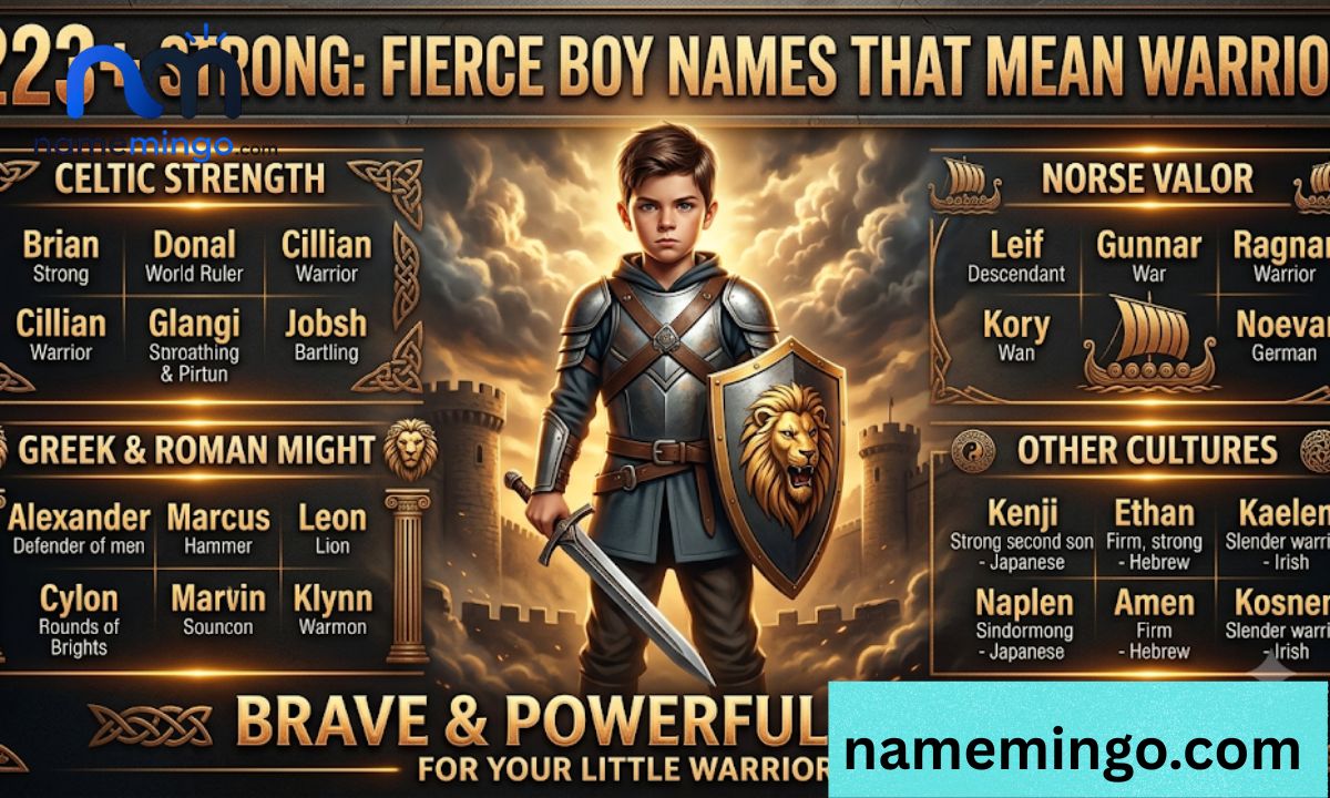 _223+ Strong Fierce,  Boy Names That Mean WarriorBrave & Powerful Choices 2026 (1)