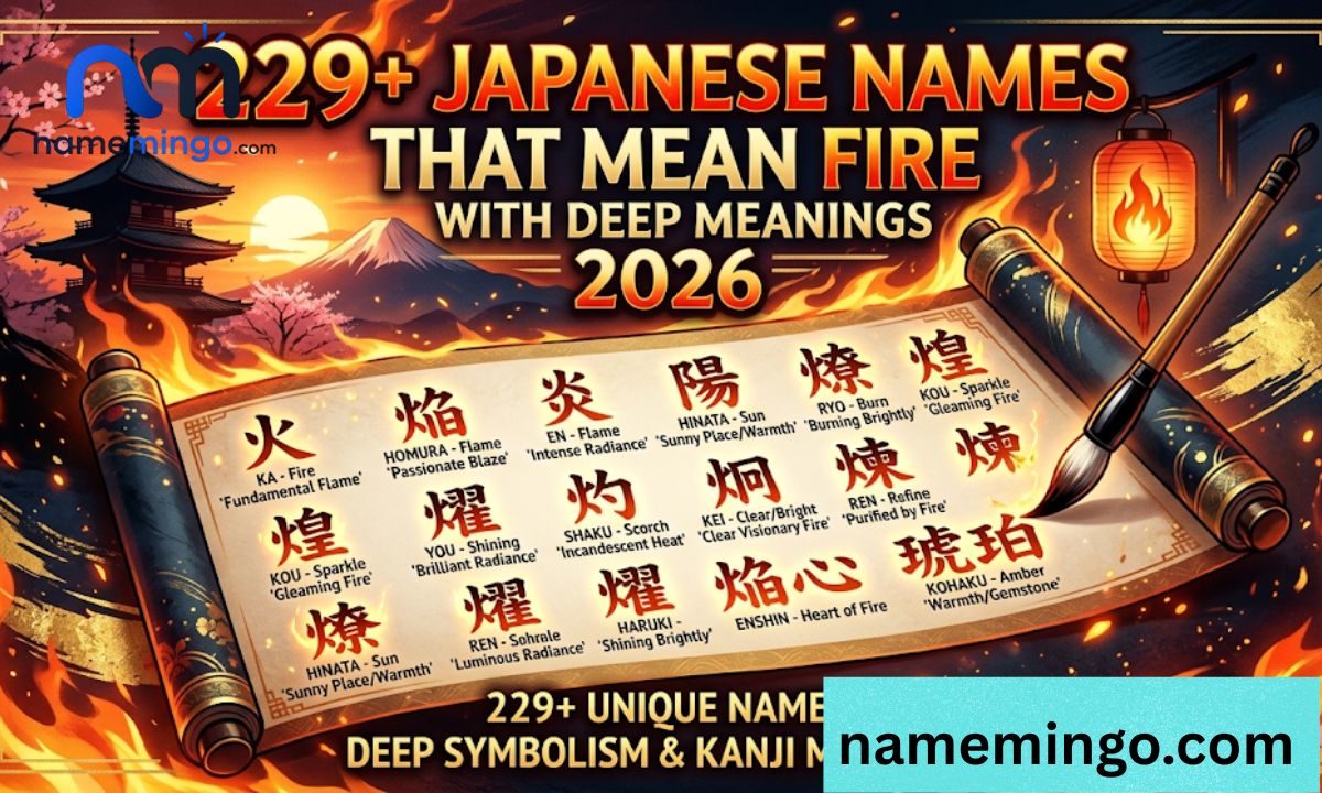 229+ Japanese Names That Mean Fire with Deep Meanings 2026