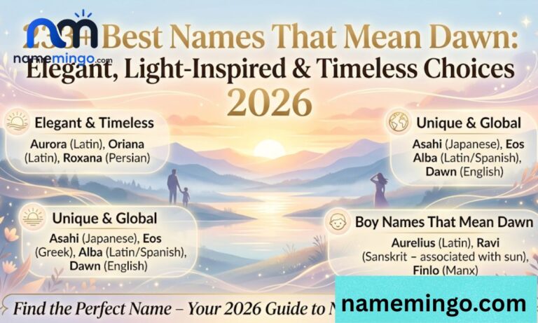 233+ Best Names That Mean Dawn Elegant, Light-Inspired & Timeless Choices 2026