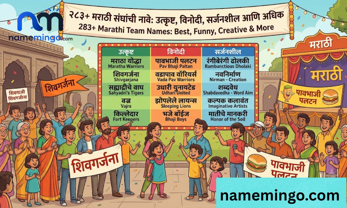 283+ Marathi Team Names Best, Funny, Creative & More