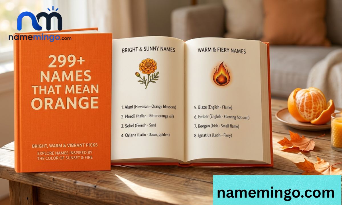 _299+ Names That Mean Orange Bright, Warm & Vibrant Picks
