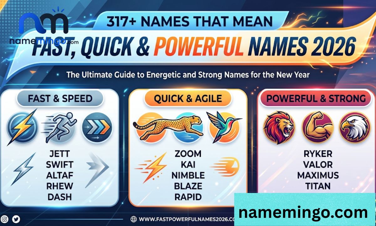 317+ Names That Mean Fast, Quick & Powerful Names 2026