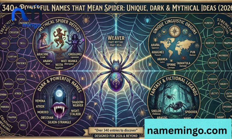 _340+ Powerful Names That Mean Spider  Unique, Dark & Mythical Ideas 2026