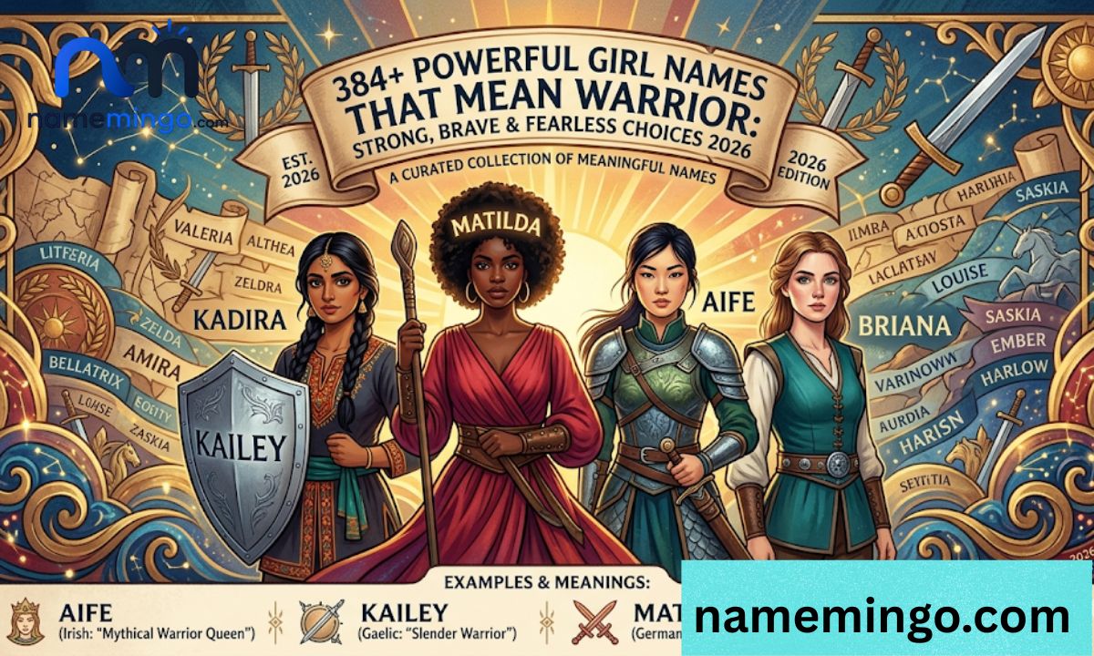 384+ Powerful Girl Names That Mean Warrior Strong, Brave & Fearless Choices 2026