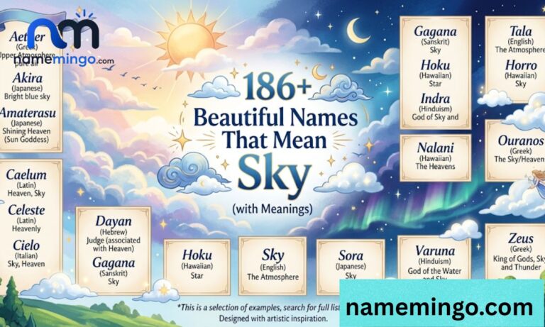 186+ Beautiful Names That Mean Sky (with Meanings) 