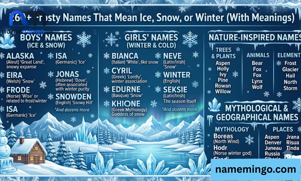 260+ Frosty Names That Mean Ice, Snow, or Winter (With Meanings) 