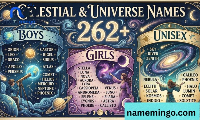 _262+Celestial & Universe Names for Boys, Girls, and Unisex  