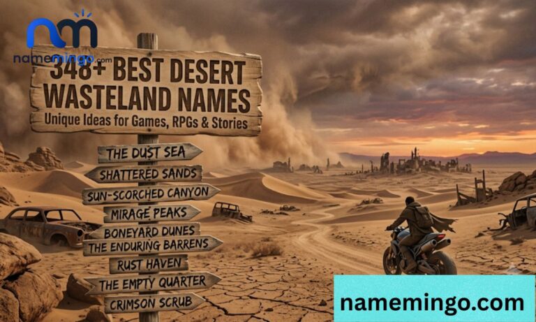 348+ Best Desert Wasteland Names Unique Ideas for Games, RPGs & Stories