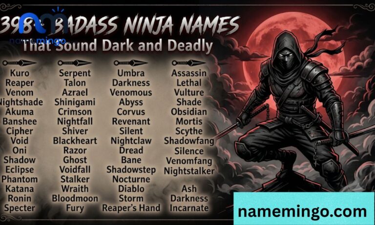 _398 + Badass Ninja Names That Sound Dark and Deadly