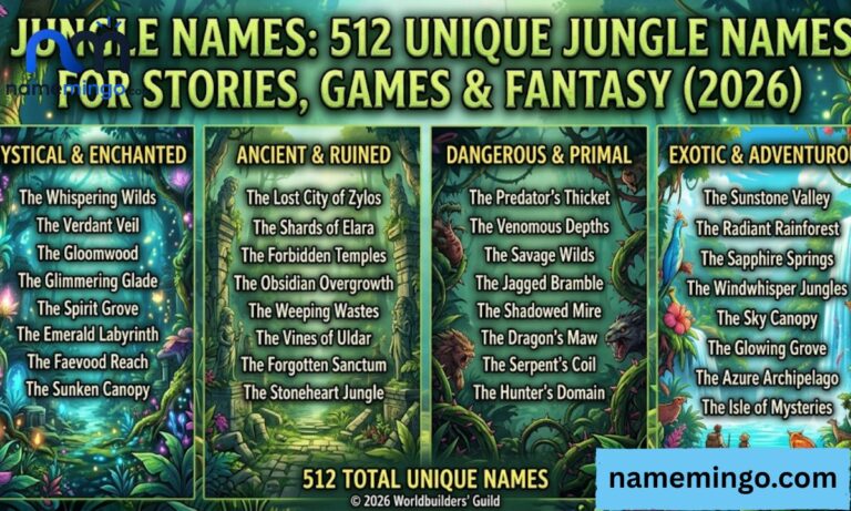 Jungle Names 512 Unique Jungle Names for Stories, Games & Fantasy (2026) 